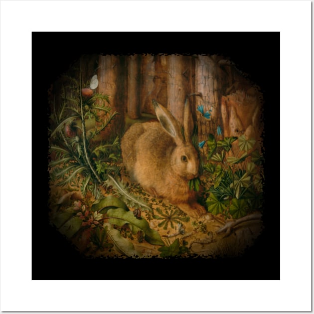 A Hare In The Forest Wall Art by quingemscreations